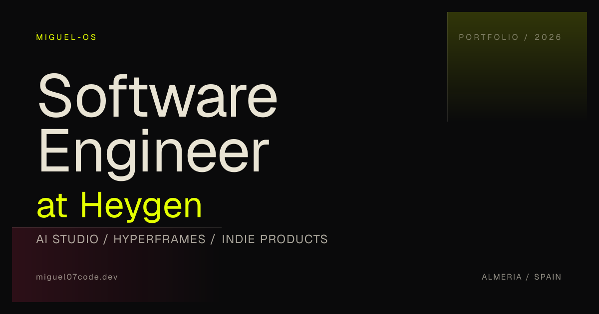 Miguel Ángel · Software Engineer